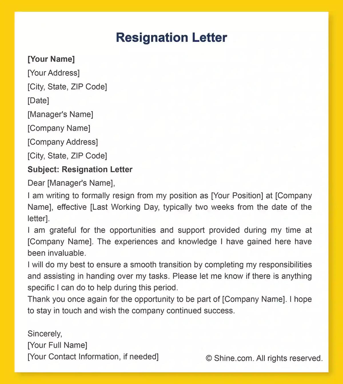 resignation letter: latest resignation letter article and updated ...